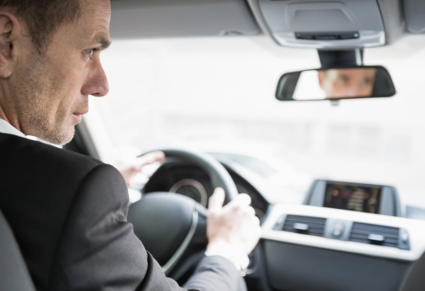 Driver Behind Wheel